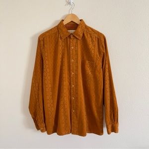 Mens Corduroy Button Up Shirt